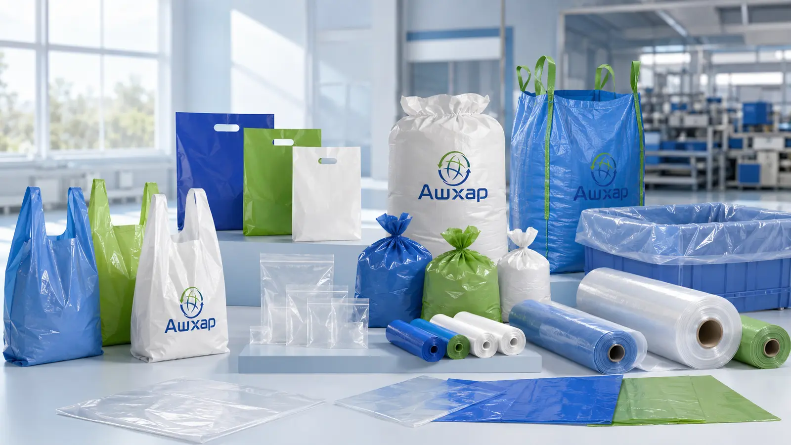 Ассортимент полиэтиленовых пакетов, мешков и плёнки A-Bag Ассортимент полиэтиленовых пакетов, мешков и плёнки A-Bag
