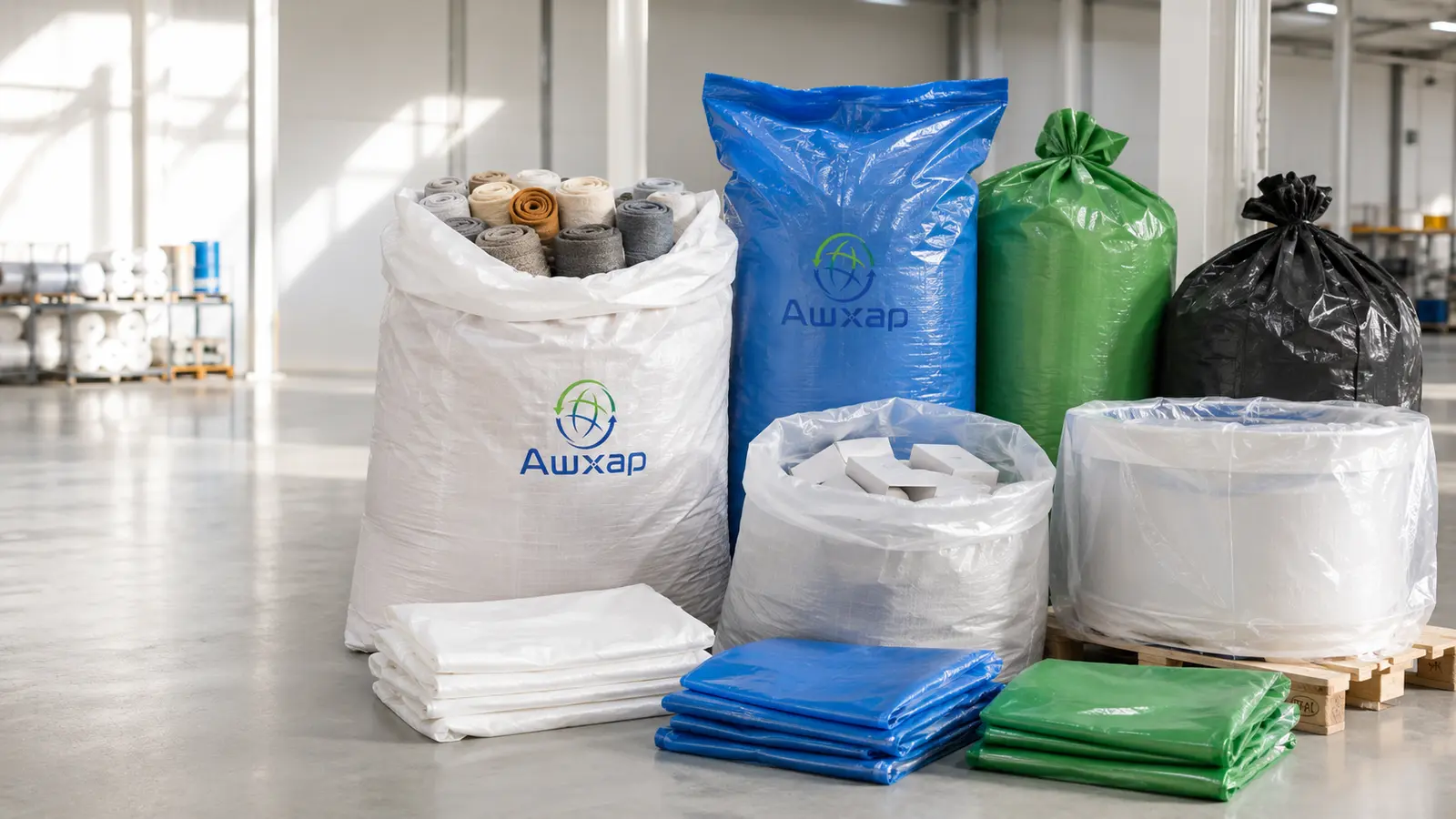 Промышленные полиэтиленовые мешки A-Bag разных размеров и цветов